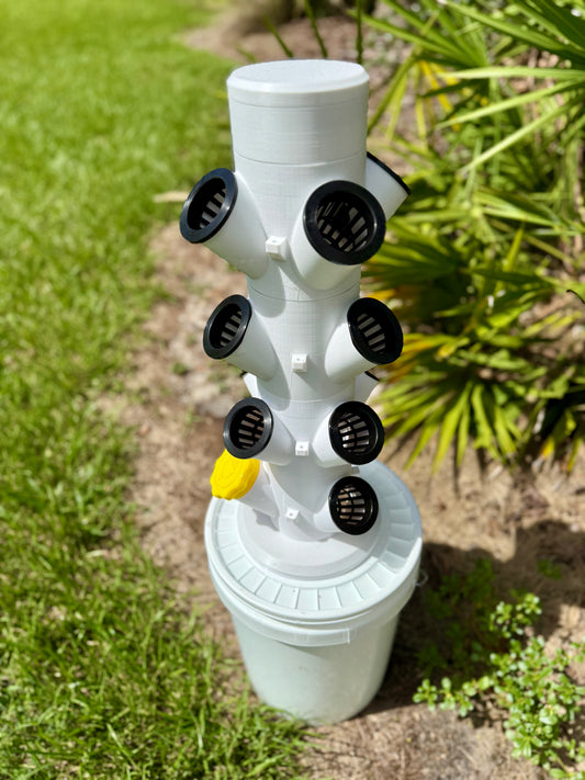 Hydroponic Tower Starter Kit, 12 Plant Cups, Compact Garden Kit for Home Growers