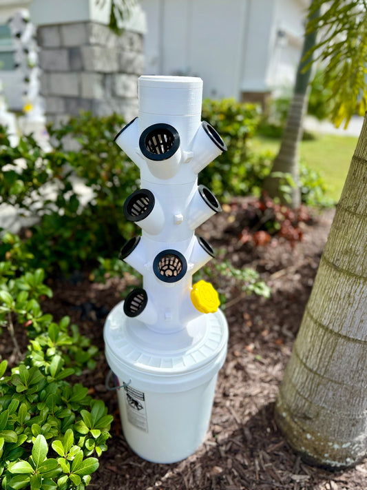Hydroponic Tower Starter Kit, 12 Plant Cups, Compact Garden Kit for Home Growers