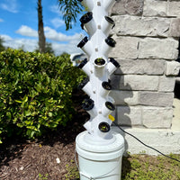 Hydroponic Tower Bundle, 24 Plant Cups, Garden Kit for Home Growers