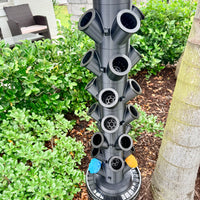Hydroponic Tower Bundle, Black, 24 Plant Cups, Garden Kit for Home Growers