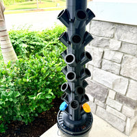Hydroponic Tower Bundle, Black, 24 Plant Cups, Garden Kit for Home Growers