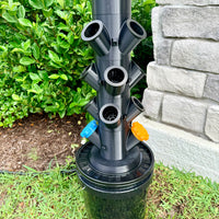 Hydroponic Tower Starter Kit, Black, 12 Plant Cups, Compact Garden Kit for Home Growers