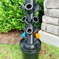 Hydroponic Tower Starter Kit, Black, 12 Plant Cups, Compact Garden Kit for Home Growers