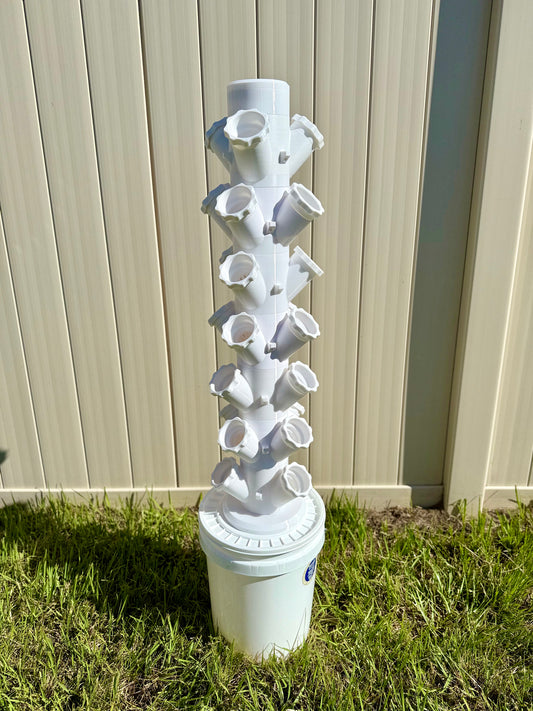 Hydroponic Tower Bundle, 24 Plant Cups, Garden Kit for Home Growers