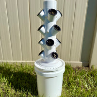 Hydroponic Tower Starter Kit, 12 Plant Cups, Compact Garden Kit for Home Growers