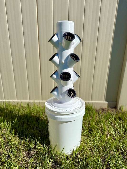 Hydroponic Tower Starter Kit, 12 Plant Cups, Compact Garden Kit for Home Growers