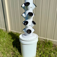 Hydroponic Tower Starter Kit, 12 Plant Cups, Compact Garden Kit for Home Growers