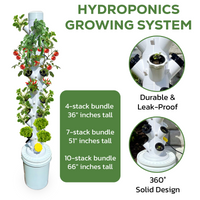 Hydroponic Tower Starter Kit, 12 Plant Cups, Compact Garden Kit for Home Growers