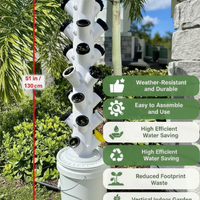 Hydroponic Tower Bundle, 24 Plant Cups, Garden Kit for Home Growers
